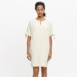 Madewell striped tie sleeve dress